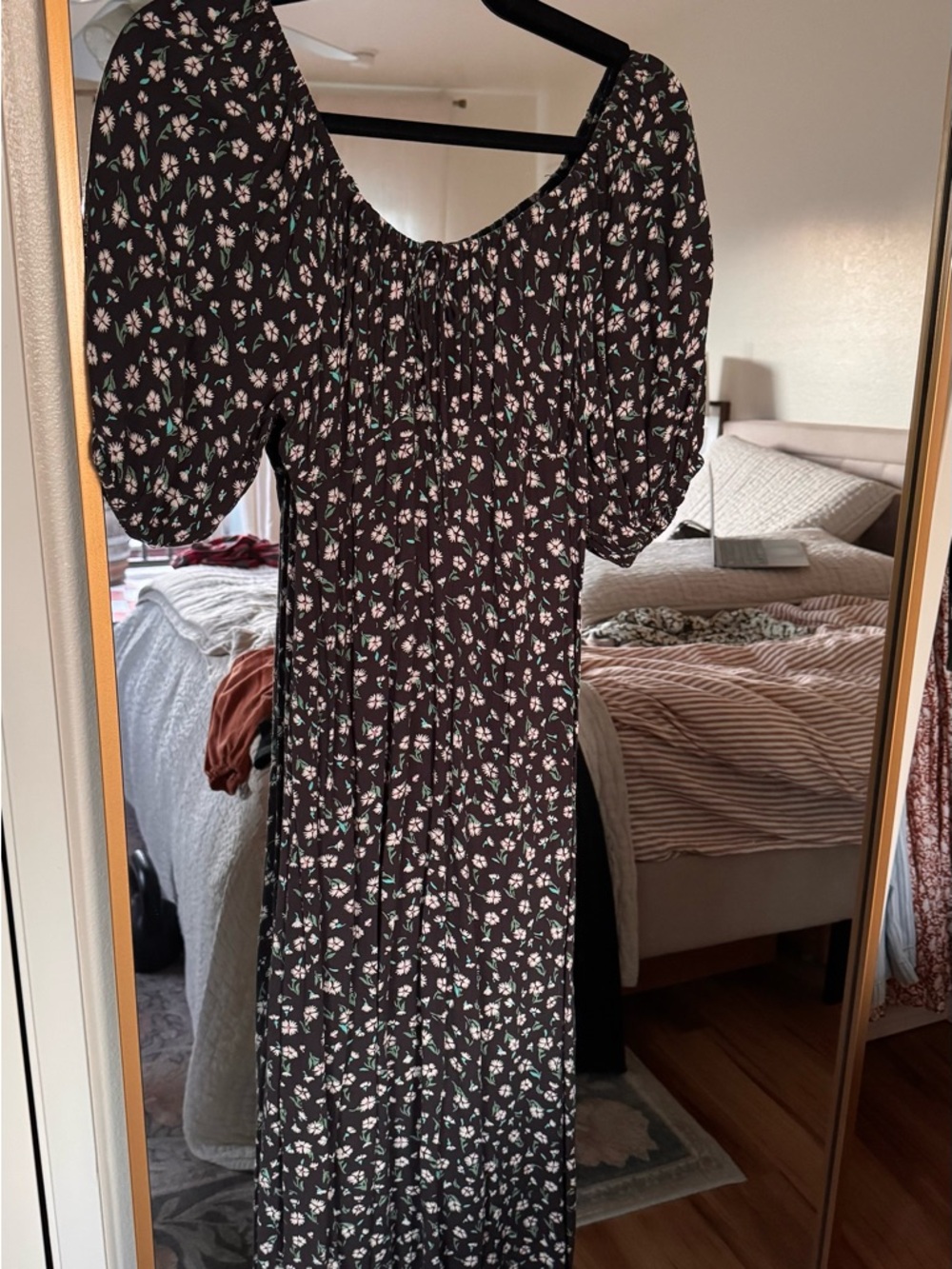 Billabong Maxi Dress with White & Mint Floral Print